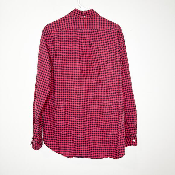 Ralph Lauren Button-Down Shirt Gingham Long Sleeve Collared Red Black Size XL - Picture 2 of 8
